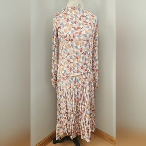 MICHELA MII Crinkled Floral Print Midi Dress Size M